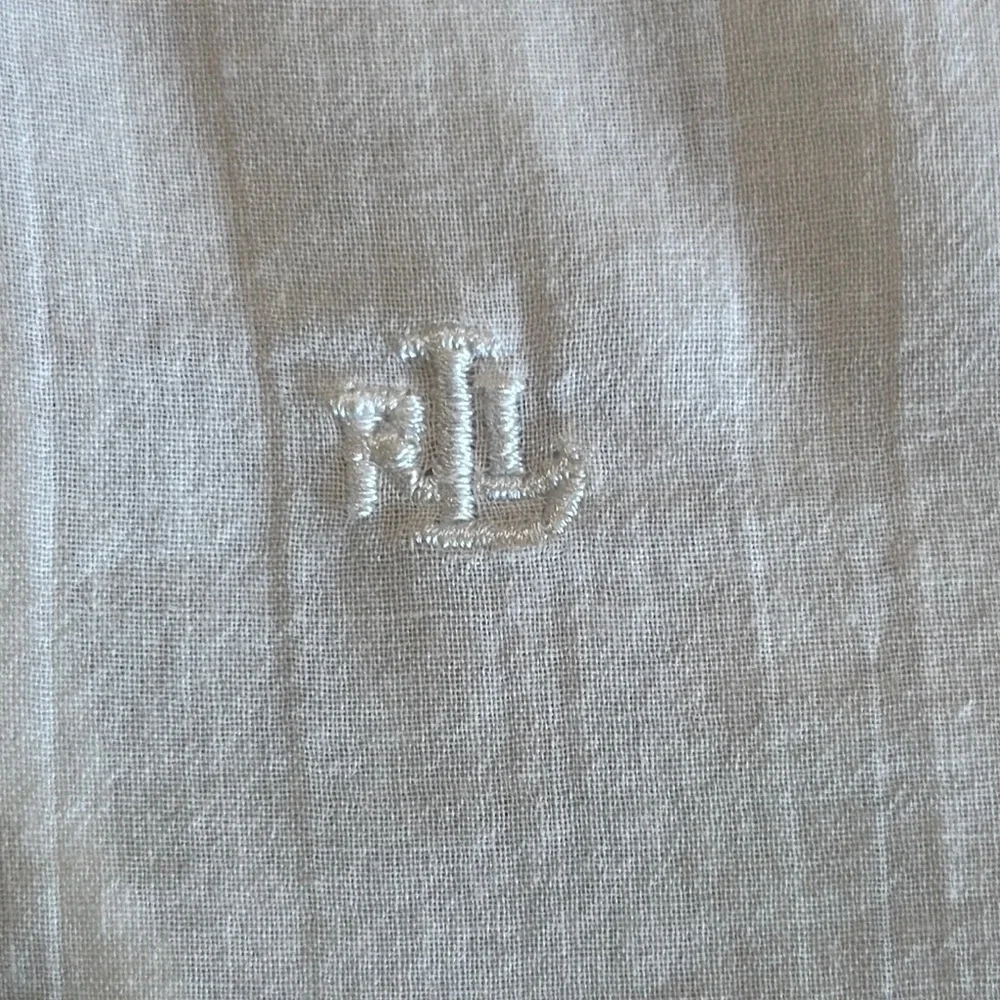 Ralph Lauren White Cotton Peasant Tunic Blouse Cover Up Size Large - Picture 6 of 12